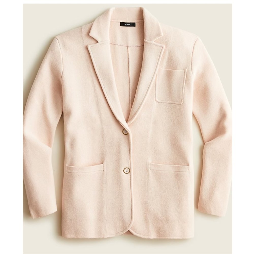 Classic Sweater Blazer ( J Crew, size: XS, color: Subtle Pink)